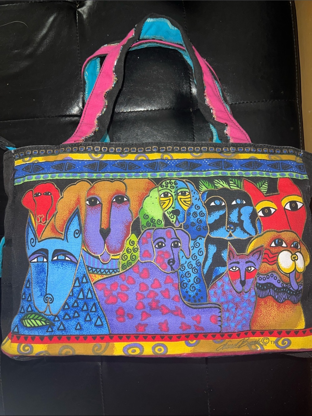 Laurel Burch Colorful Dog Tote - Picture 6 of 16